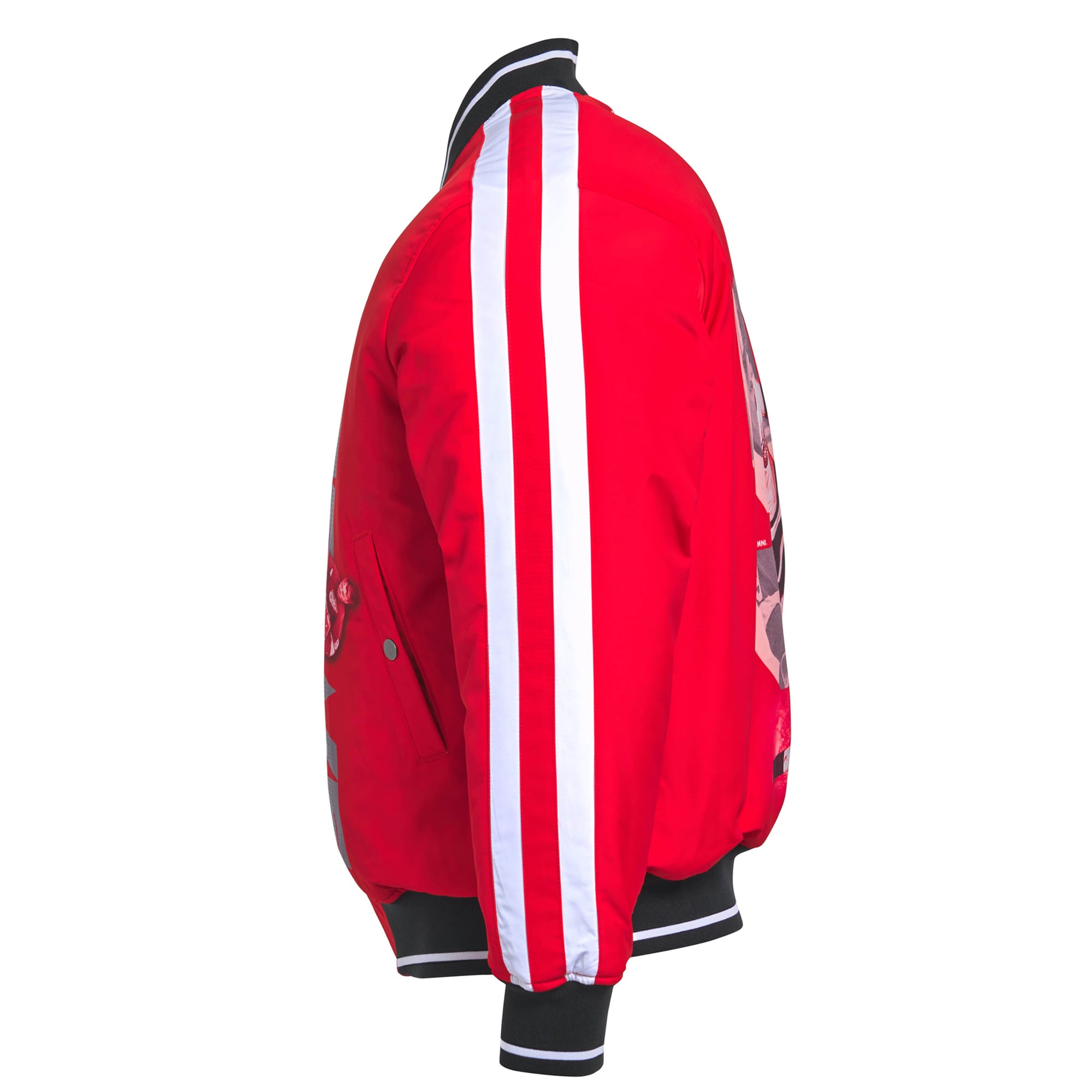 Veste bomber réversible zippée pour homme FE Gordie Howe rouge/noir des Red Wings de Détroit